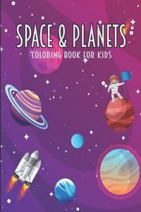 Space & Planets Coloring Book For Kids
