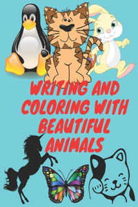 Writing and coloring with beautiful animals
