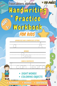 Trace Letters Alphabet Handwriting Practice Workbook for kids