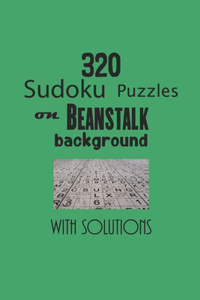 320 Sudoku Puzzles on Beanstalk background with solutions