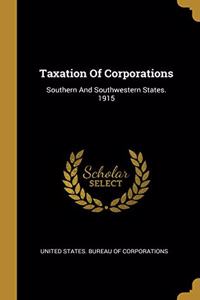 Taxation Of Corporations