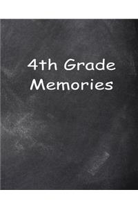 Fourth Grade 4th Grade Four Memories Chalkboard Design School Composition Book