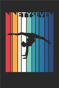 Gymnastics Notebook for 97 Year Old Women and Men - Vintage Gymnastics Journal - 97th Birthday Gift for Gymnast Diary