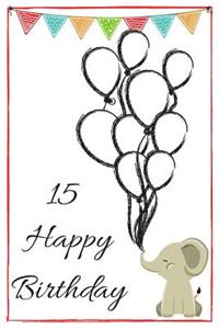 15 Happy Birthday - Baby Elephant