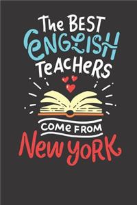 Notebook: English Teacher New York Educator School Gift Dot Grid 6x9 120 Pages Journal