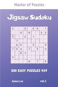 Master of Puzzles - Jigsaw Sudoku 200 Easy Puzzles 9x9 vol.1