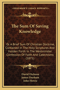 Sum Of Saving Knowledge