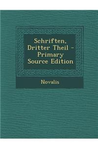 Schriften, Dritter Theil - Primary Source Edition