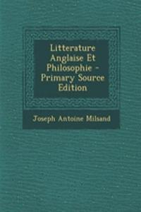 Litterature Anglaise Et Philosophie - Primary Source Edition