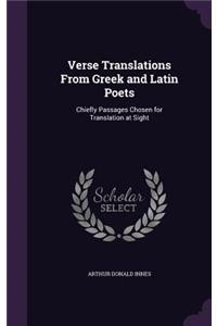 Verse Translations From Greek and Latin Poets