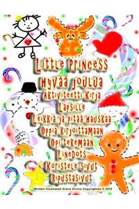 Little Princess hyvää joulua Aktiviteetti Kirja Lapsille Leikkiä ja pitää hauskaa Oppia kirjoittamaan Opi tekemään LineDots Koristele sivut Ripustasivut