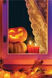 Jack-O-Lantern Back Door Guardian Grid Notebook