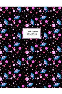 Dotted Notebook 8.5 x 11 - Dot Grid Journal - Celestial Pink Blue