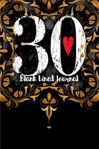 30 Blank Lined Journal