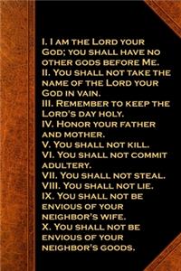 2020 Daily Planner Religious Modern Wording Ten Commandments Vintage