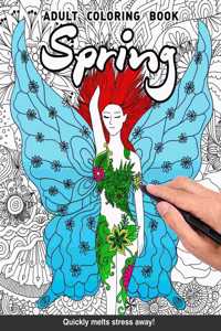 Spring Adults Coloring Book
