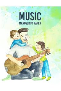 Wide Staff music Manuscript Paper