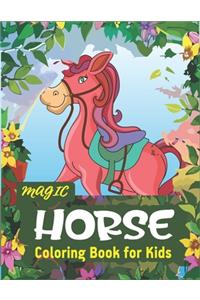 Magic Horse Coloring Book For Kids