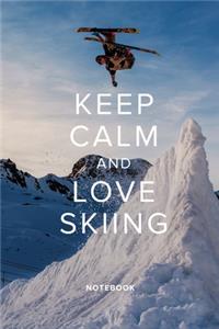 Keep Calm And Love Skiing Notebook