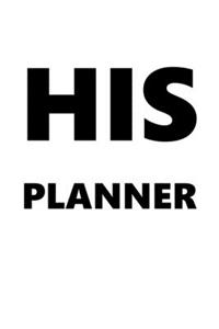 2020 Daily Planner For Men His Planner White Font Black Design 388 Pages