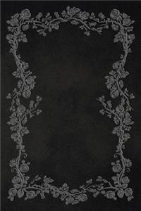 Black 101 - Blank Notebook With Rose Vines - 6x9