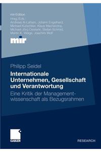 Internationale Unternehmen, Gesellschaft Und Verantwortung