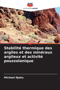 Stabilité thermique des argiles et des minéraux argileux et activité pouzzolanique