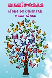 Mariposas libro para colorear para niños