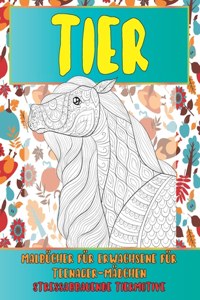 Malbücher für Erwachsene für Teenager-Mädchen - Stressabbauende Tiermotive - Tier