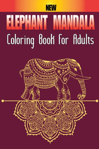 New Elephant Mandala Coloring Book For Adults