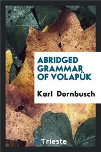 Abridged Grammar of VolapÃ¼k