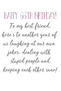 Happy 66th Birthday To My Best Friend