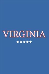 Virginia: Journal. Notebook. Diary. Blank Lined Paper. 120 Pages