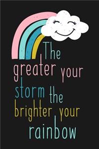 The Greater Your Storm the Brighter Your Rainbow