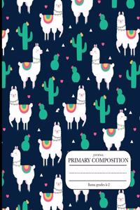 Primary Composition journal llama grades k-2