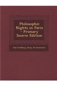 Philosophic Nights in Paris