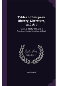 Tables of European History, Literature, and Art