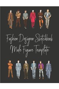 Fashion Designer Sketchbook Male Figure Template