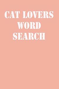 cat lovers word search