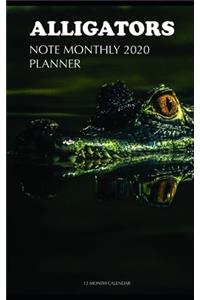 Alligators Note Monthly 2020 Planner 12 Month Calendar
