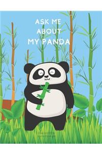Ask Me About My Panda Draw and Write Journal Notebook