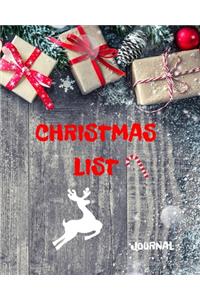 Christmas list Journal