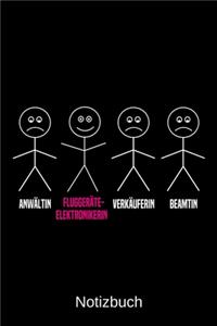 Anwältin Fluggeräteelektronikerin Verkäuferin Beamtin