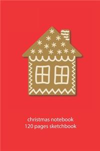 christmas notebook 120 pages sketchbook