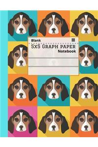 Blank 5x5 graph paper notebook