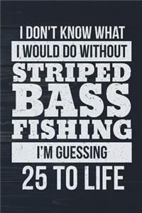 I Don't Know What I Would Do Without Striped Bass Fishing I'm Guessing 25 To Lif