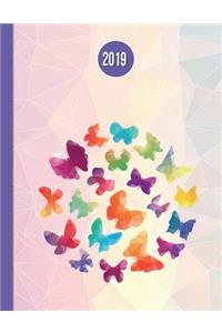 2019 Planner; Rainbow Crystal Butterflies