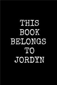 This Book Belongs To Jordyn