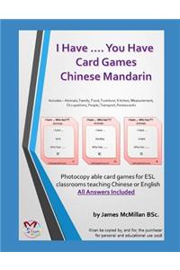 I Have .... You Have Card Gameschinese Mandarin