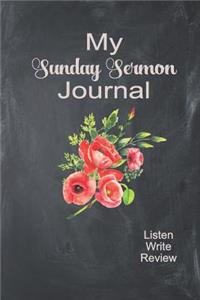 My Sunday Sermon Journal Listen Write Review